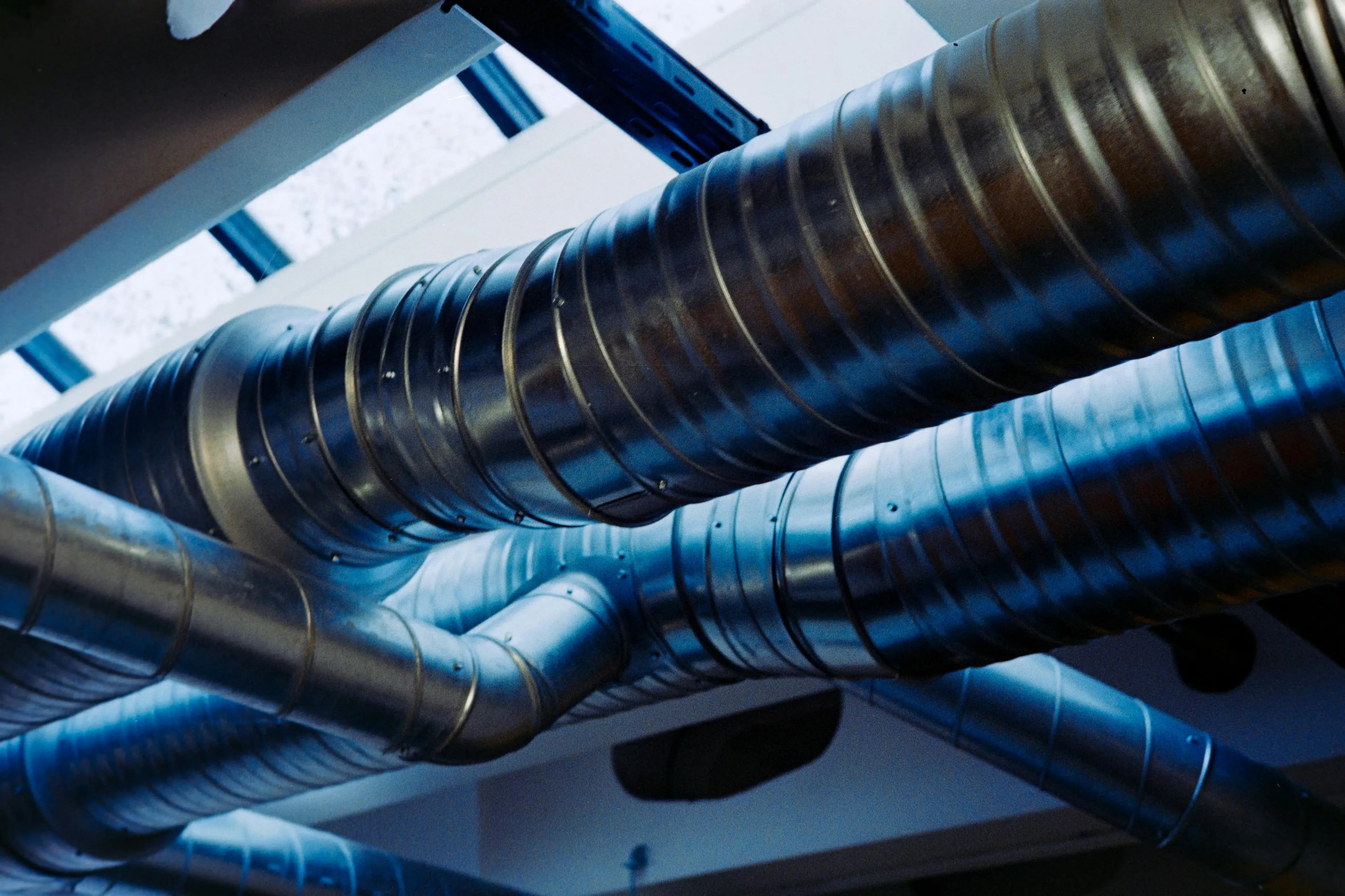 Professional air duct cleaning service background